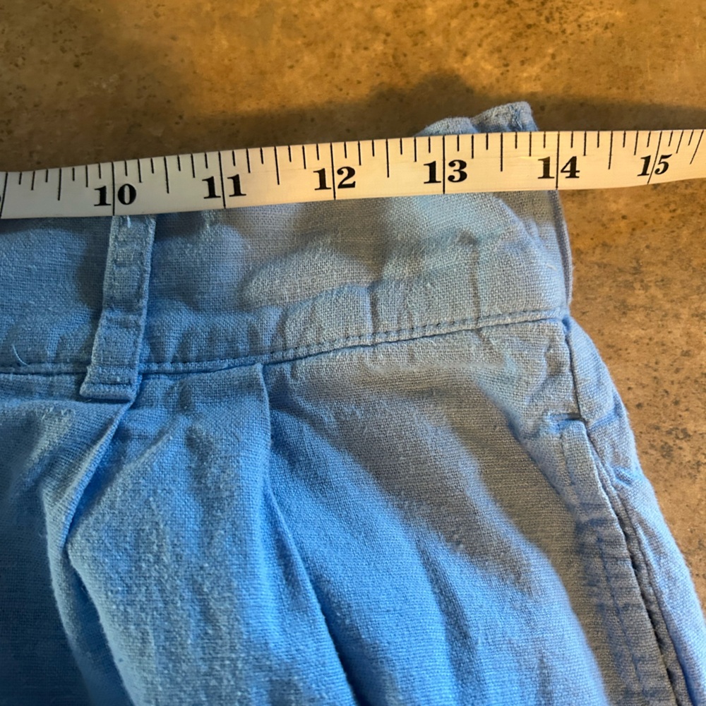 Abercrombie & Fitch Pants -  light blue linen blend button blend wide leg - Picture 11 of 13